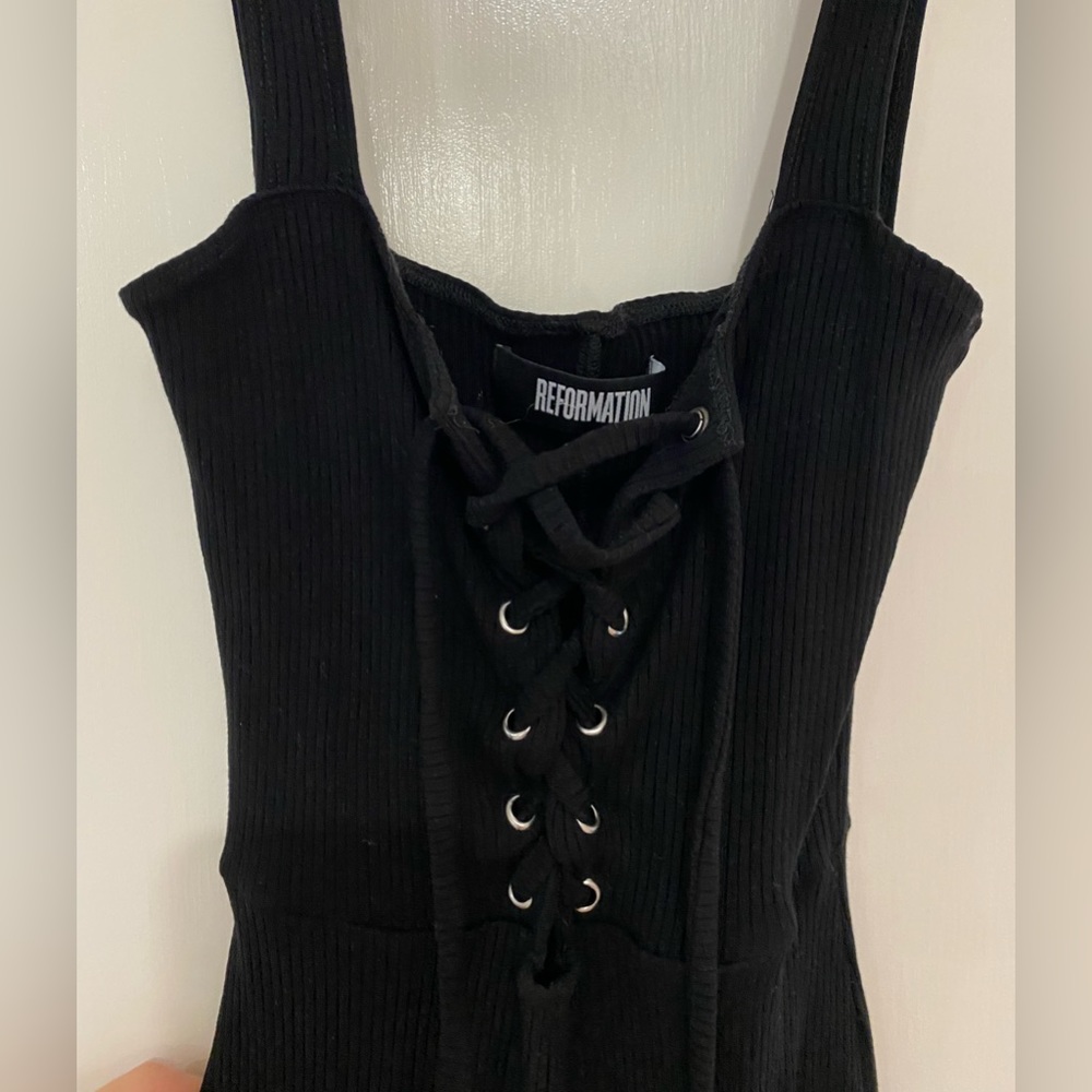 Reformation Black Jumpsuit